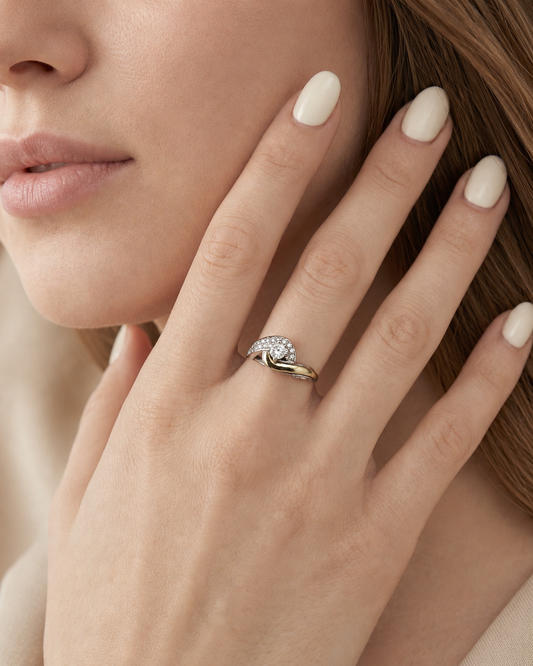 Anillo de Plata y Oro | Circonias
