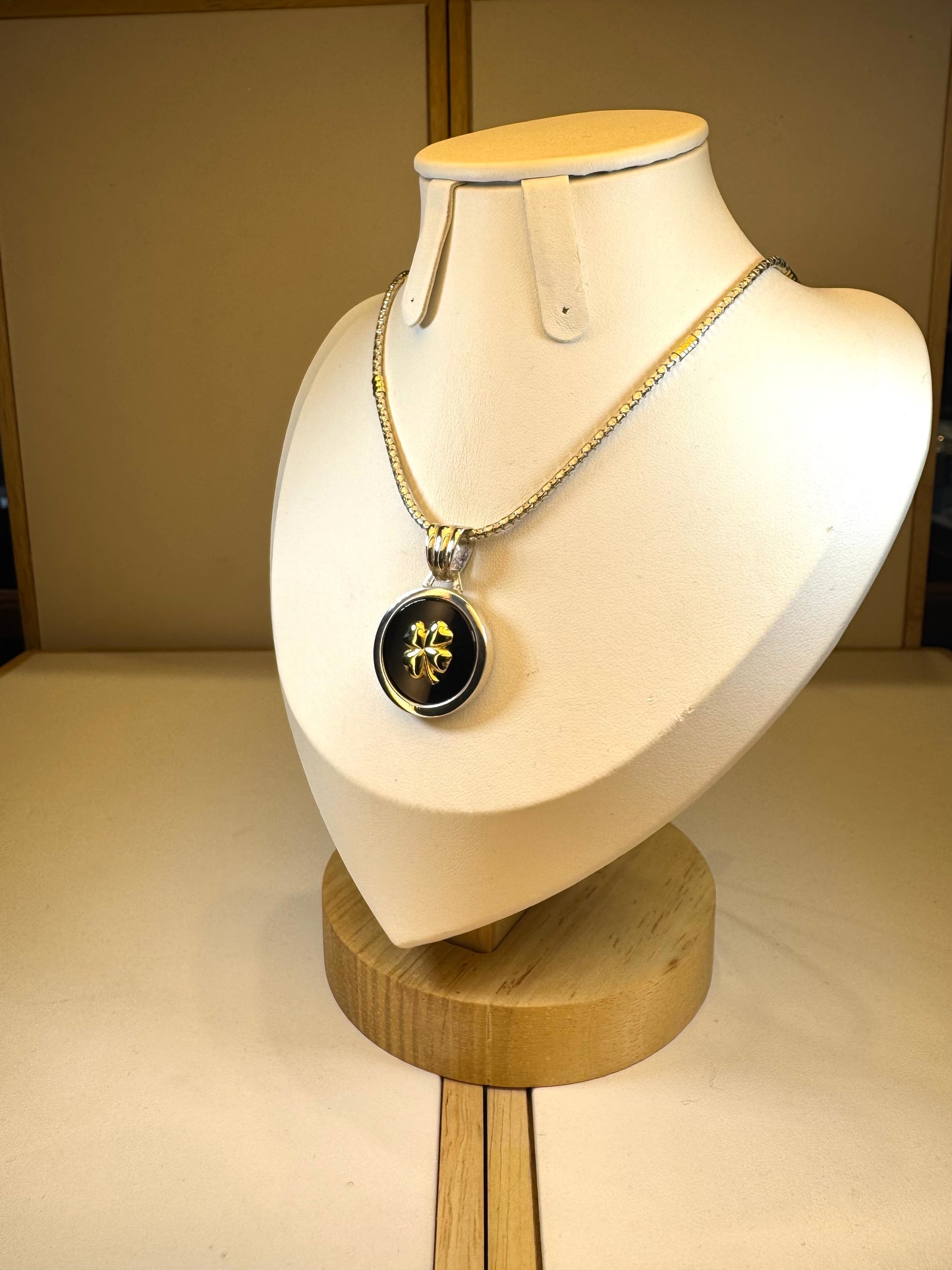 Conjunto De Plata Y Oro | Trébol De Cuatro Hojas