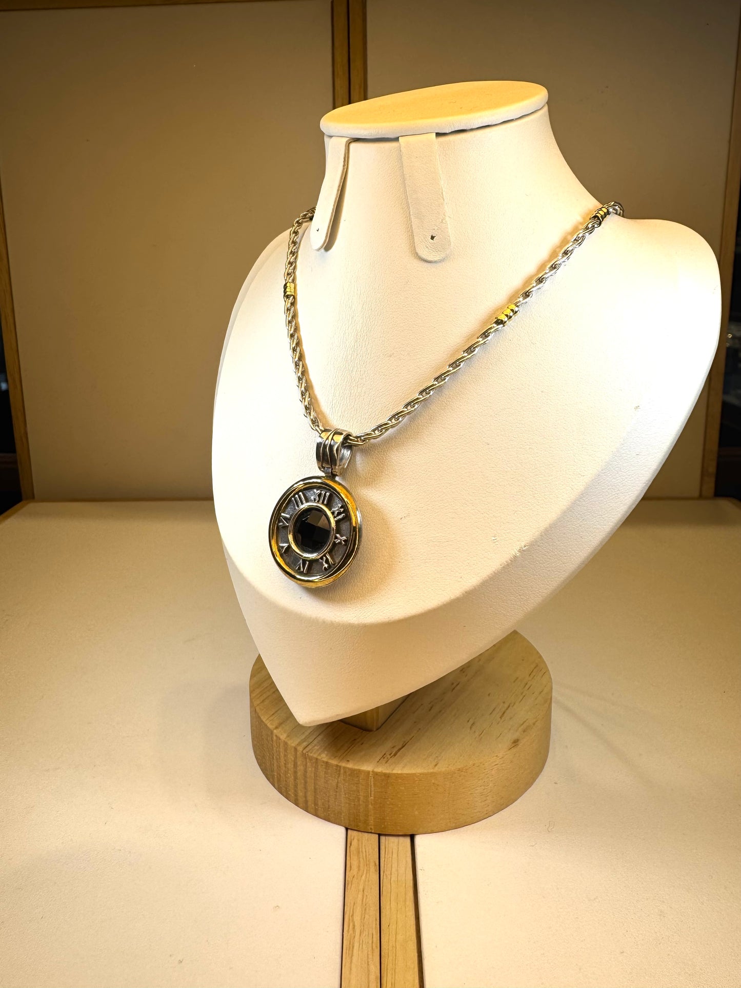 Conjunto De Plata Y Oro | Cristal De Roca Color Negro