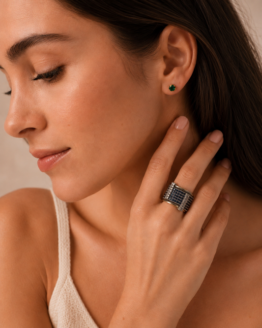 Anillo de Plata y Oro | Circonias