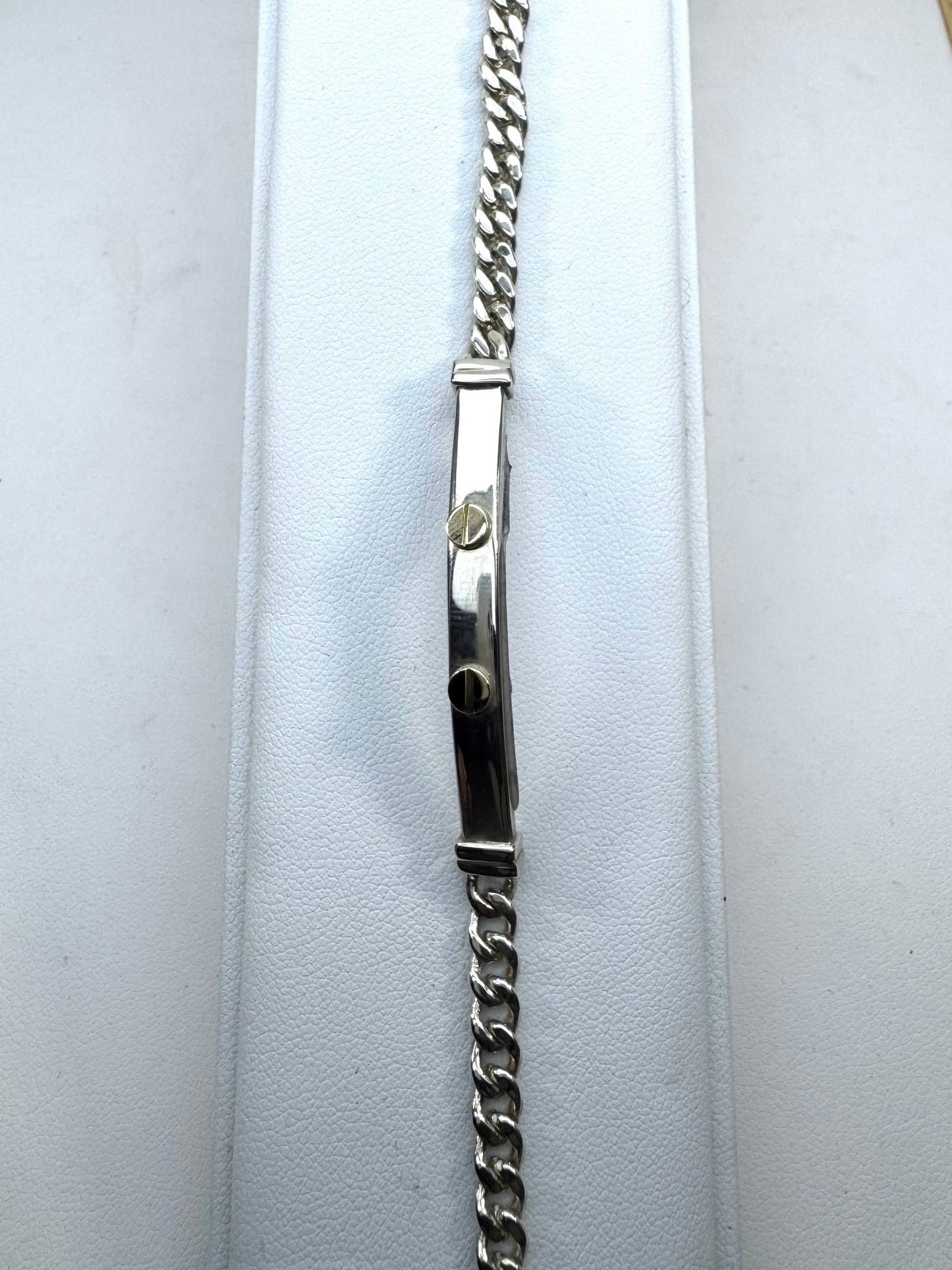 Pulsera de Plata y Oro | Tornillos Estilo Cartier