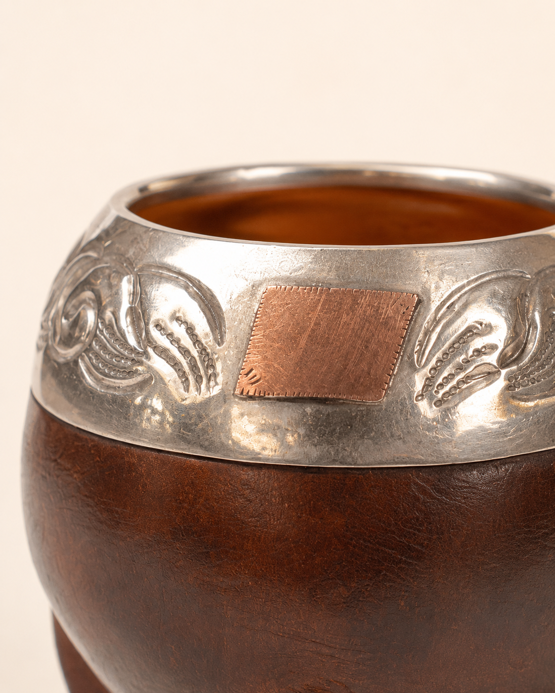 Mate Torpedo de Cerámica | Plata y Oro