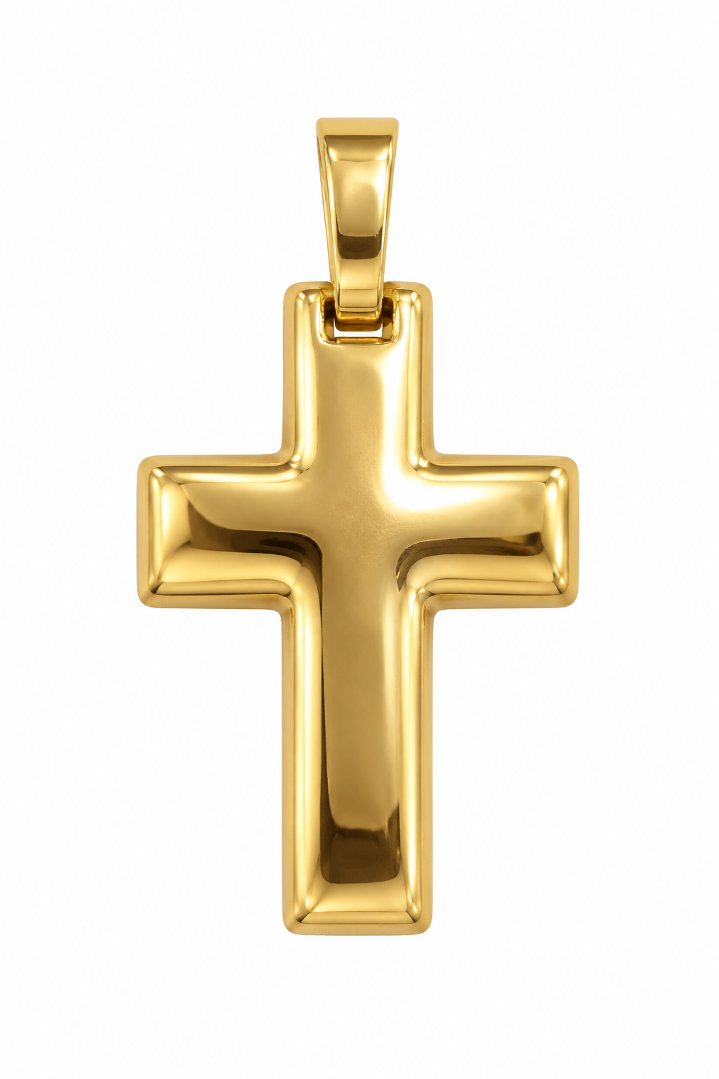 Cruz Bombé de Oro 18 Kilates | 15,5 x 9,7 mm