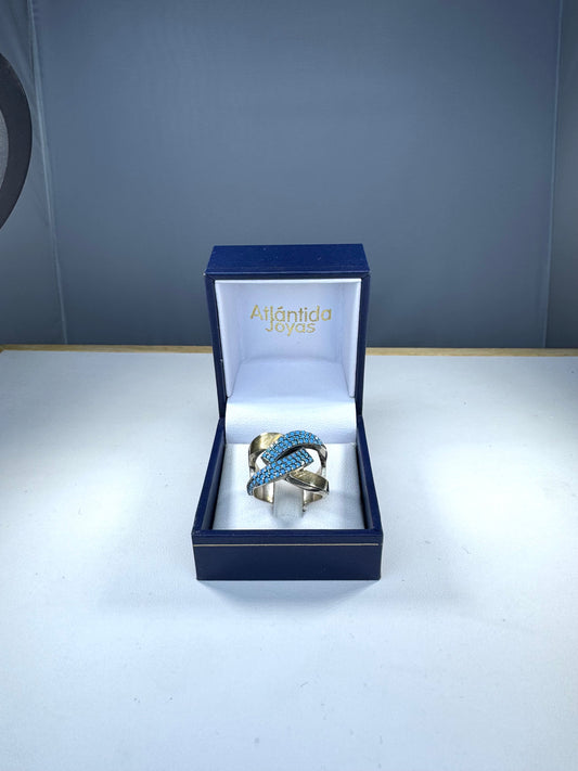 Anillo de Plata y Oro | Turquesas