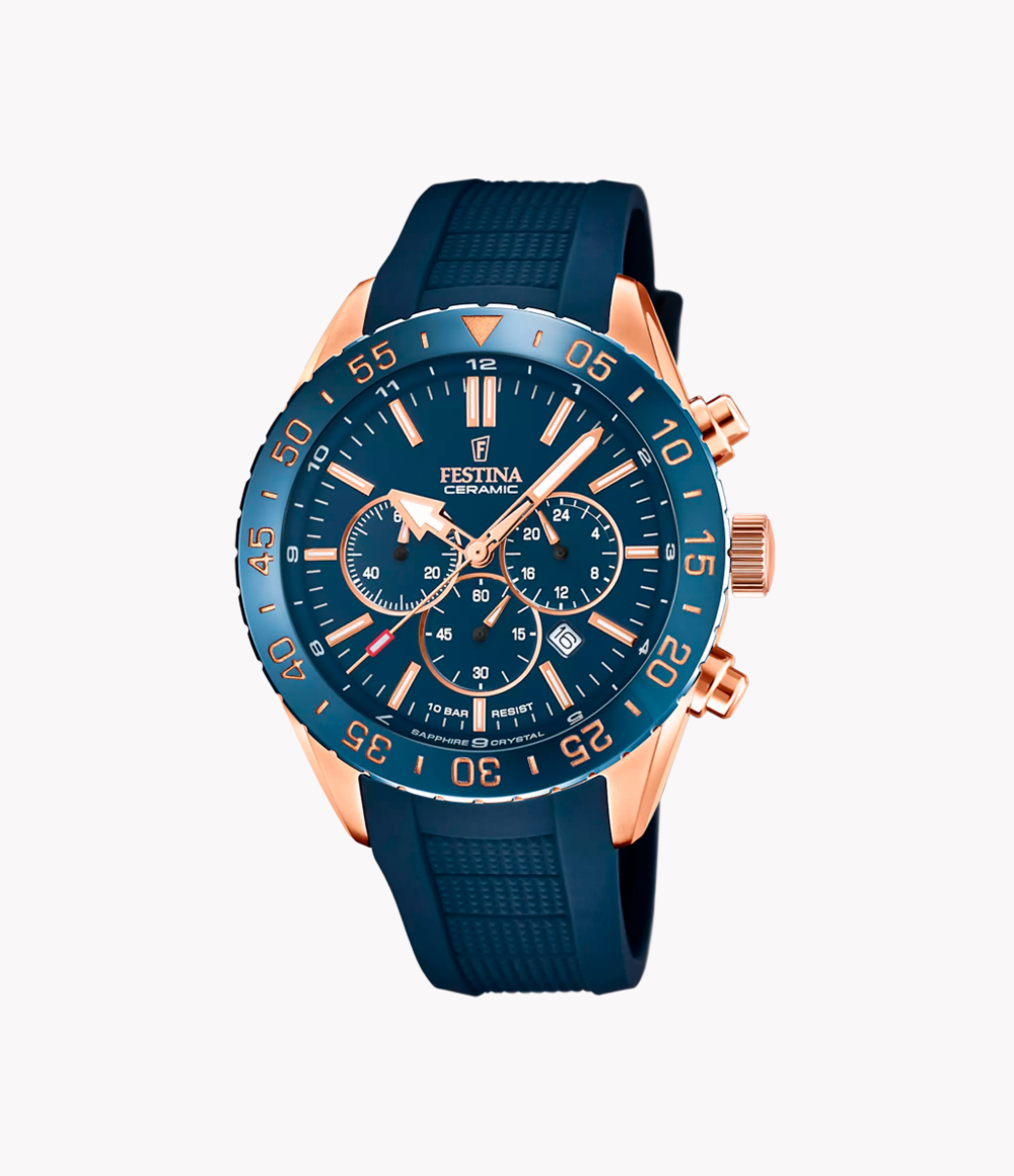Reloj Festina | Ceramic Golden Blue