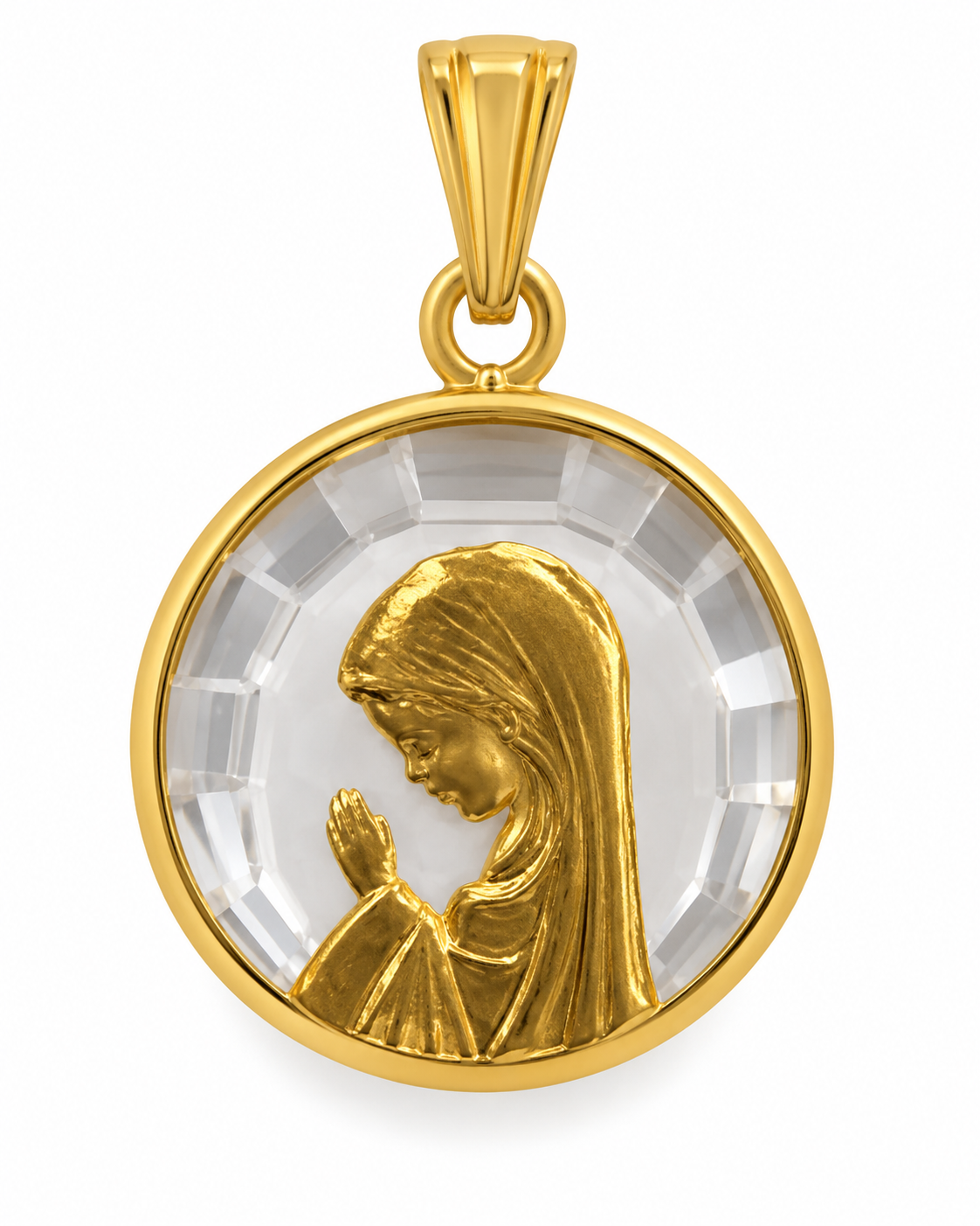 Dije Virgen niña oro 18 kilates | 17,5 mm