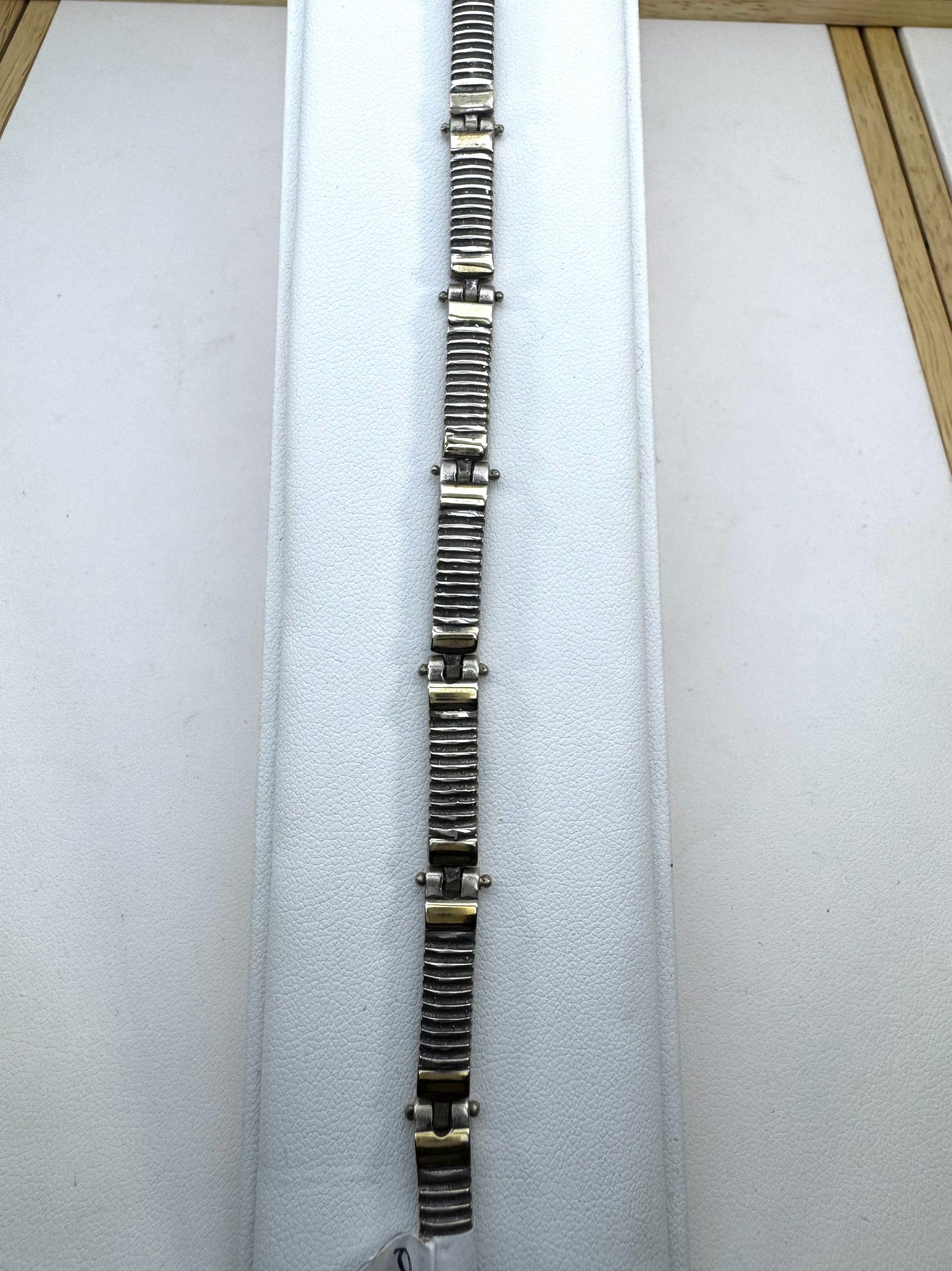 Pulsera de Plata y Oro | Barras