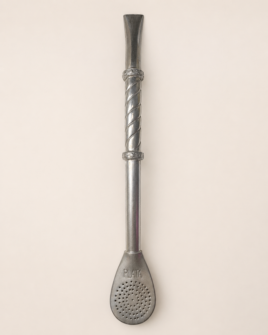 Bombilla de plata | Torneada