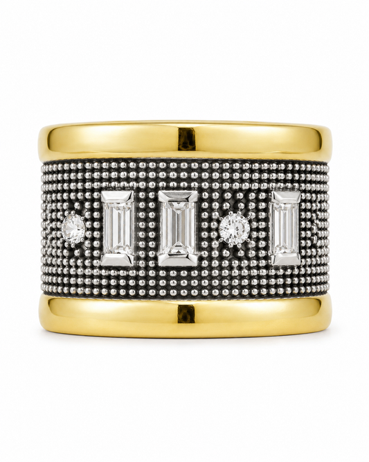 Anillo de Plata y Oro | Circonias