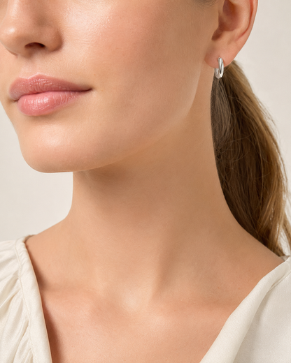 Aros de oro blanco | 18 Kilates