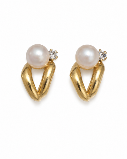 Caravanas de Oro 18 kilates | Perlas de Cultivo