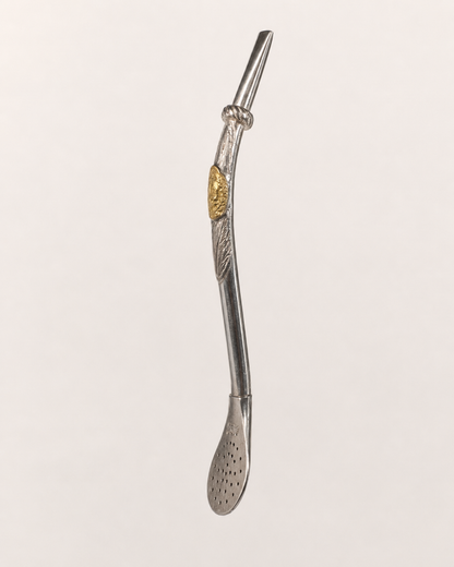 Bombilla de plata | escudo uruguayo de Oro