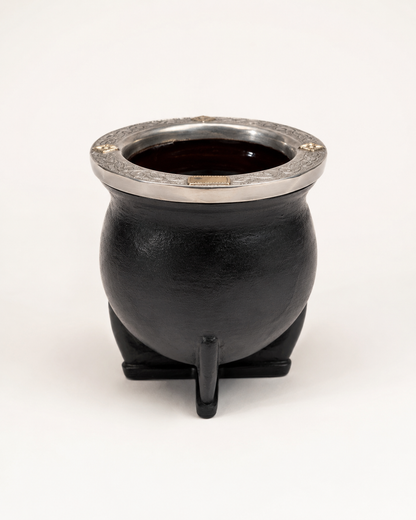 Mate Camionero de Cerámica | Plata y Oro