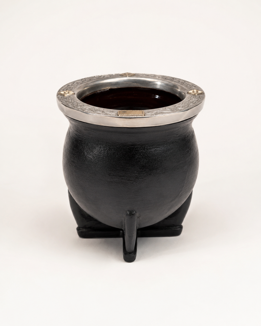 Mate Camionero de Cerámica | Plata y Oro