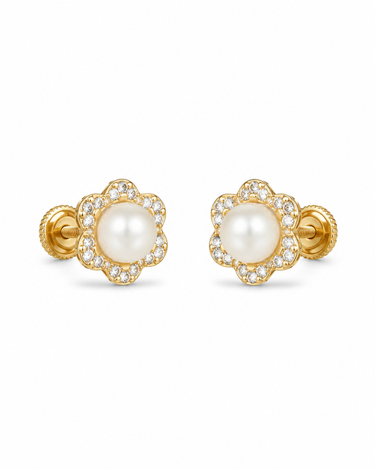Caravanas de Oro 9 kilates | Perlas de Cultivo