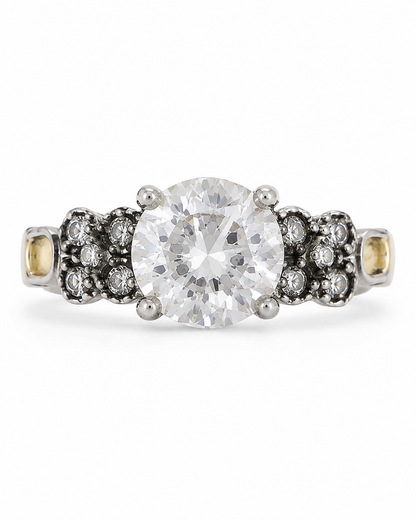 Anillo de Plata y Oro | Solitario