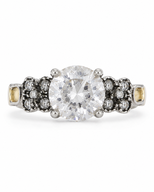 Anillo de Plata y Oro | Circonias