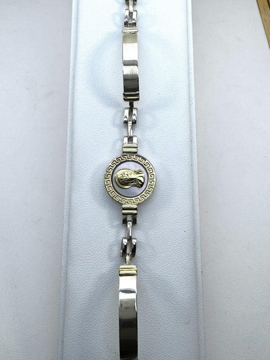 Pulsera de Plata y Oro | Virgen Niña