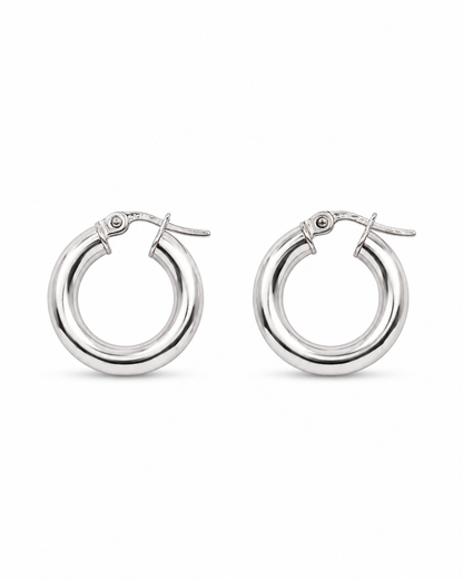 Aros de oro blanco | 18 Kilates
