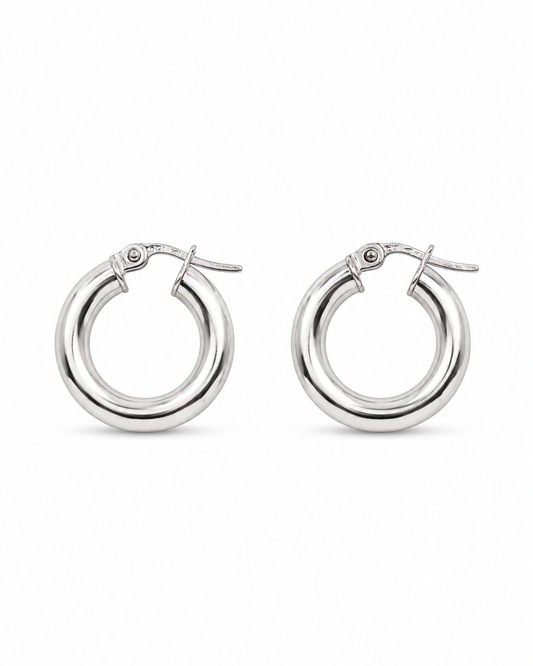 Aros de oro blanco | 18 Kilates