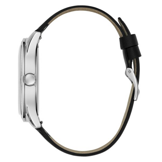 Reloj GUESS | Full Black | Correa de cuero | Correa de goma de regalo