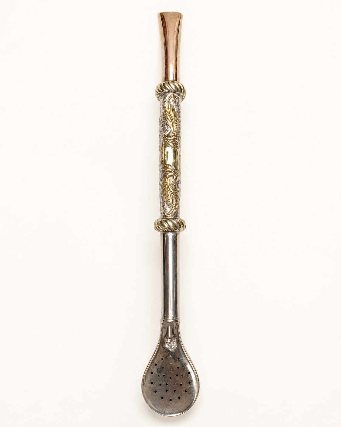 Bombilla de plata | Diseño y medalla en oro