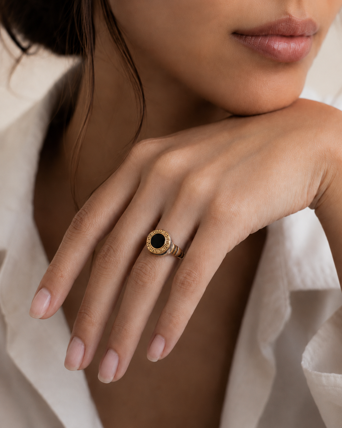 Anillo de Plata y Oro | Onix
