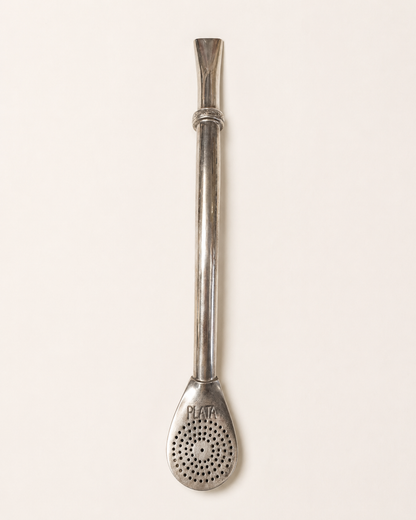 Bombilla de plata | lisa