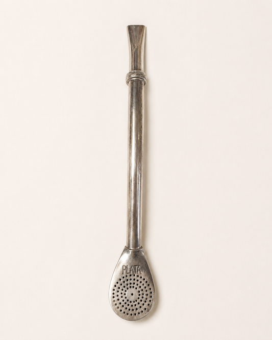 Bombilla de plata | lisa