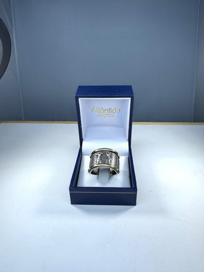 Anillo de Plata y Oro | Nenes en relieve