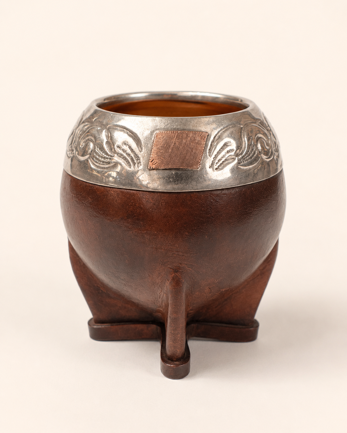 Mate Torpedo de Cerámica | Plata y Oro
