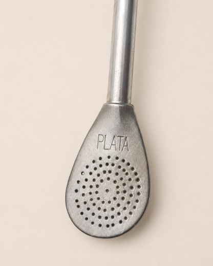 Bombilla de plata | Torneada