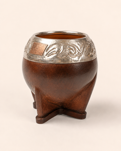 Mate Torpedo de Cerámica | Plata y Oro