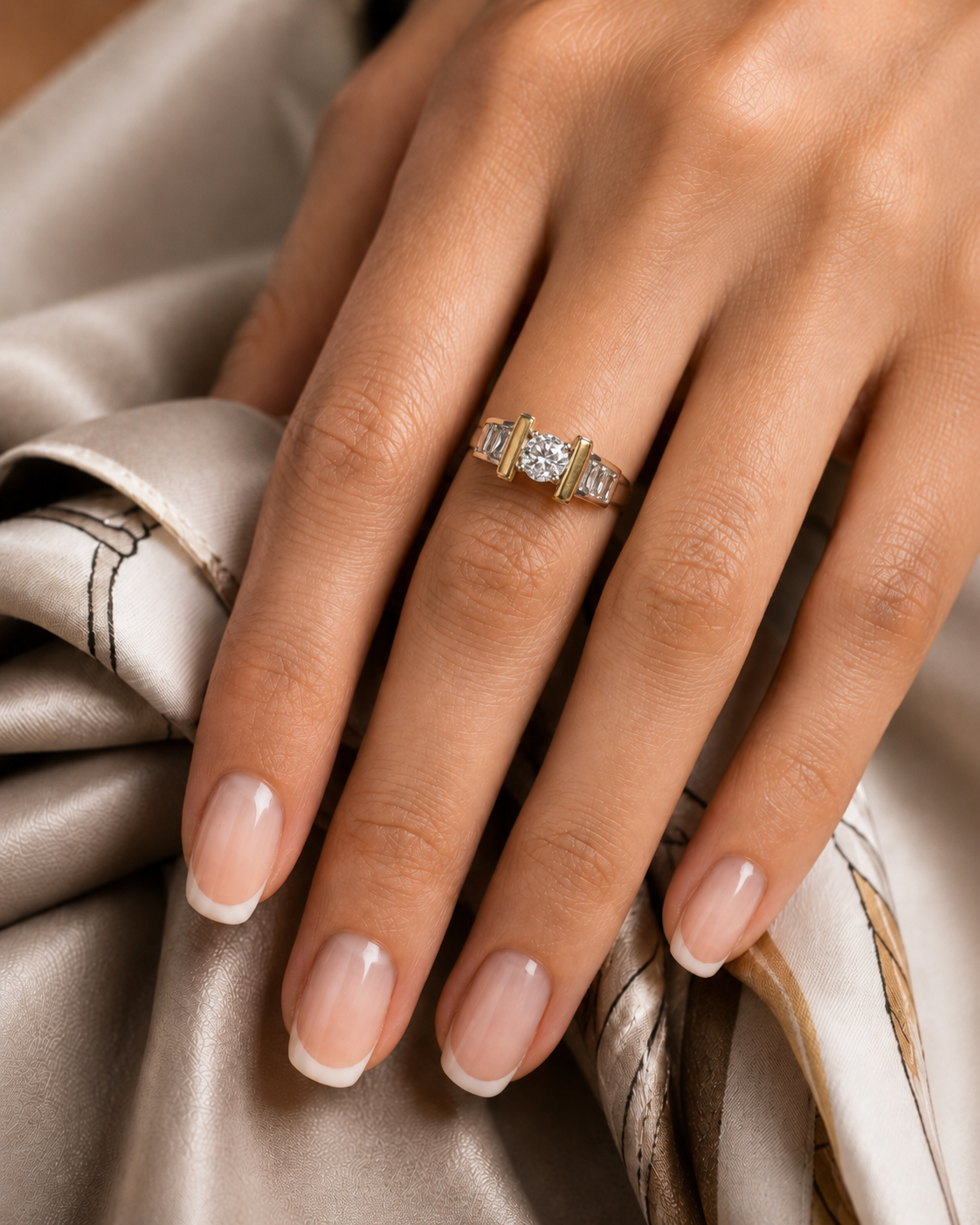 Anillo de Plata y Oro | Circonias