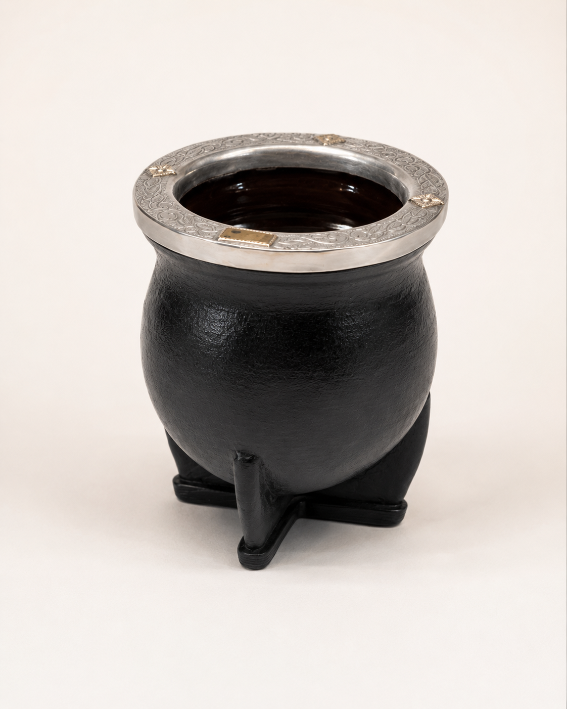 Mate Camionero de Cerámica | Plata y Oro