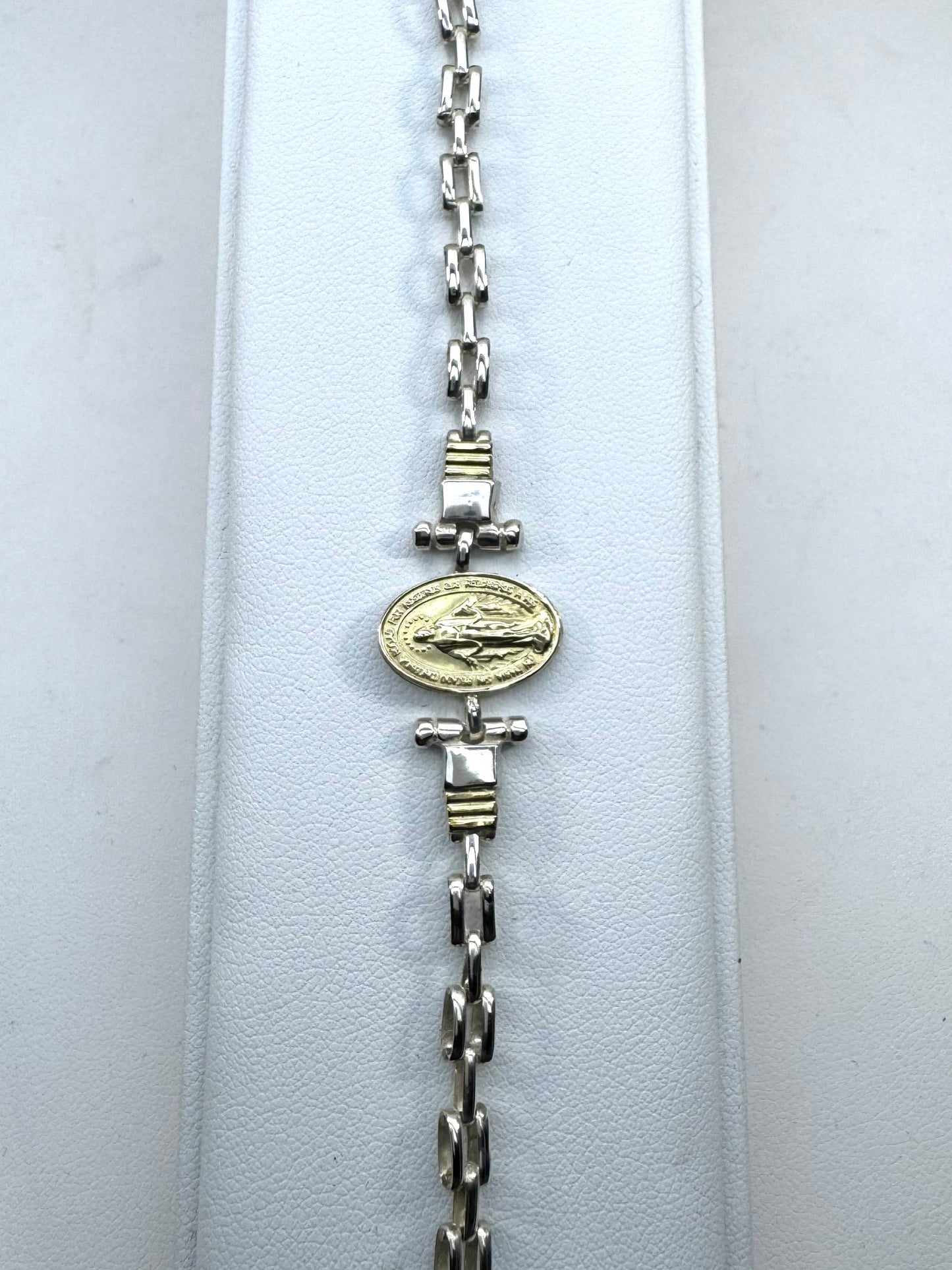 Pulsera de Plata y Oro | Virgen Milagrosa