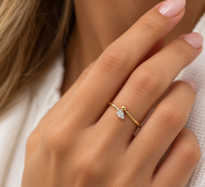 Anillo De Oro 18 kilates | Hoja en oro blanco