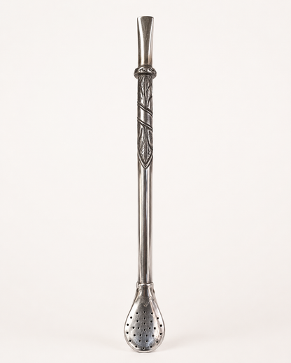 Bombilla de plata | Con detalle pavonado
