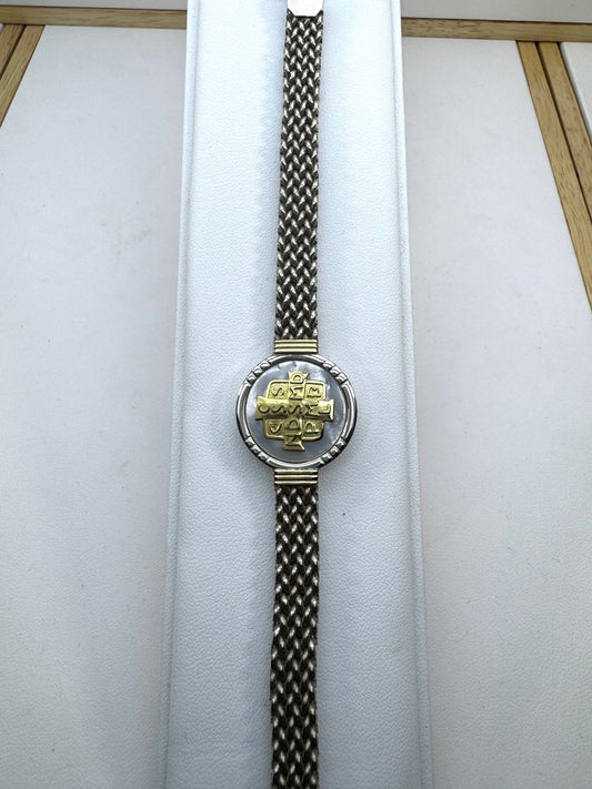 Pulsera de Plata y Oro | Nacar Con San Benito