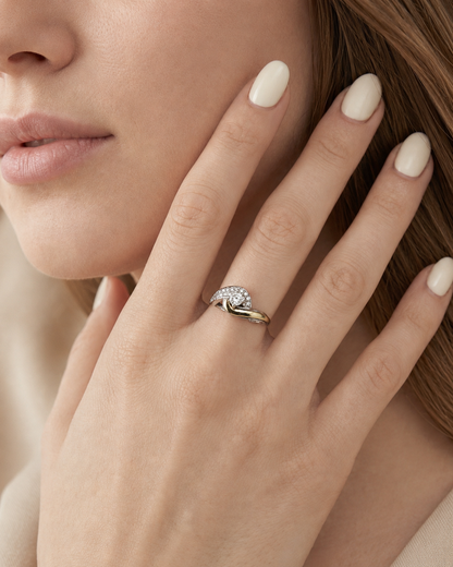 Anillo de Plata y Oro | Circonias