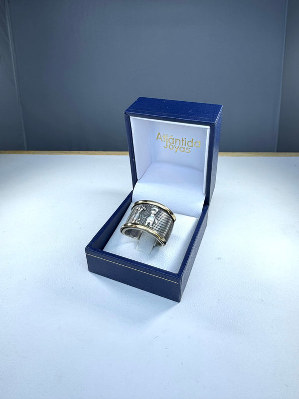 Anillo de Plata y Oro | Nenes en relieve