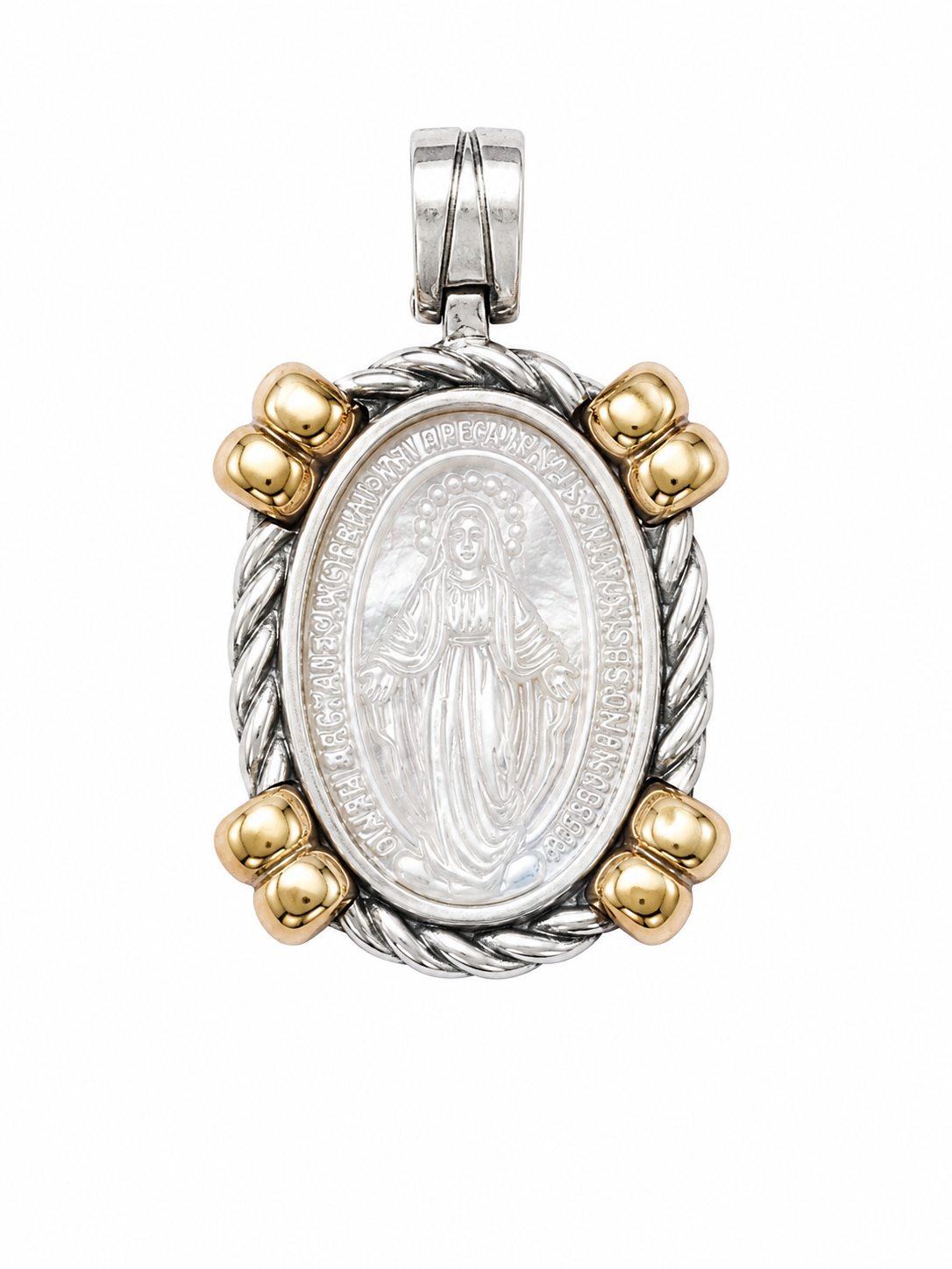 Dije De Plata Y Oro | Virgen Milagrosa