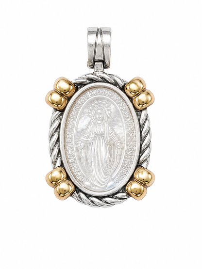 Dije De Plata Y Oro | Virgen Milagrosa