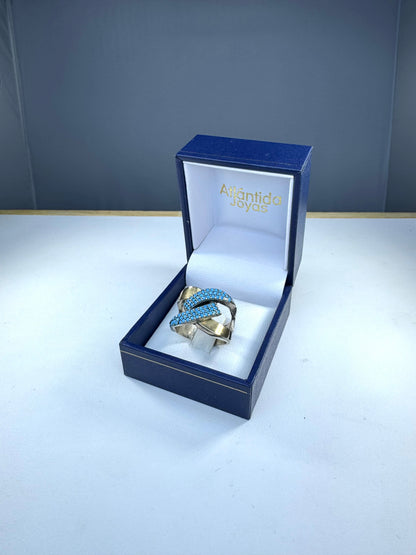 Anillo de Plata y Oro | Turquesas