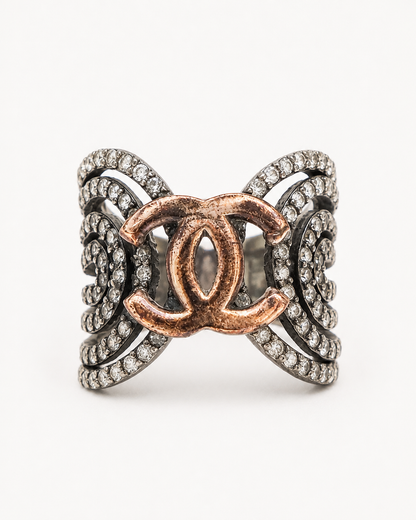 Anillo De plata y oro | Circonias