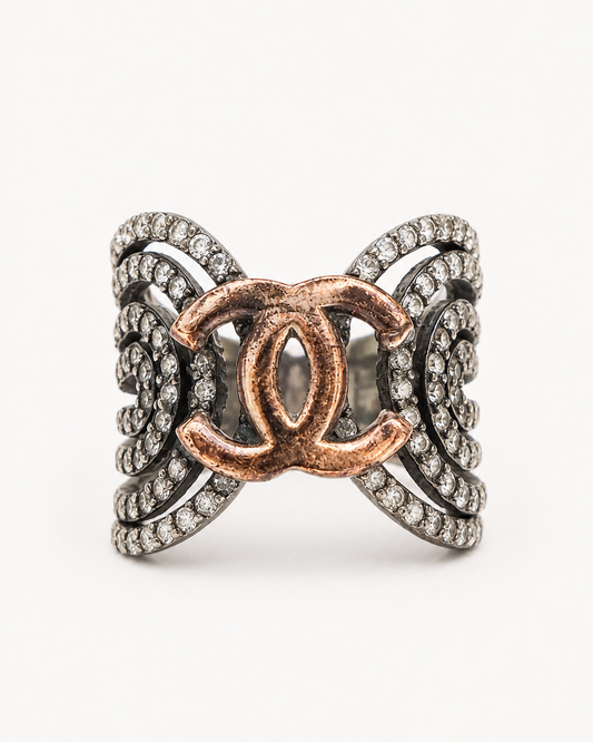 Anillo De plata y oro | Circonias