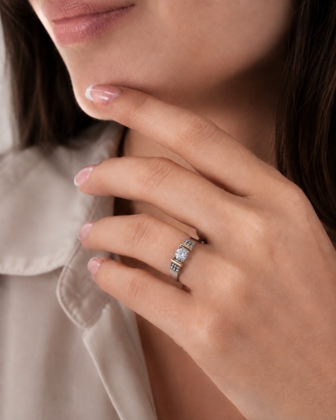 Anillo de Plata y Oro | Circonias