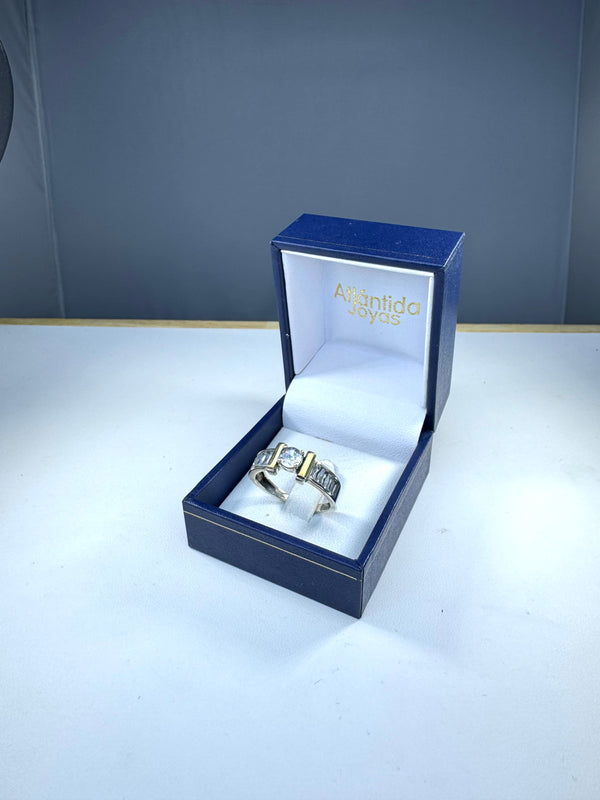 Anillo de Plata y Oro | Circonias