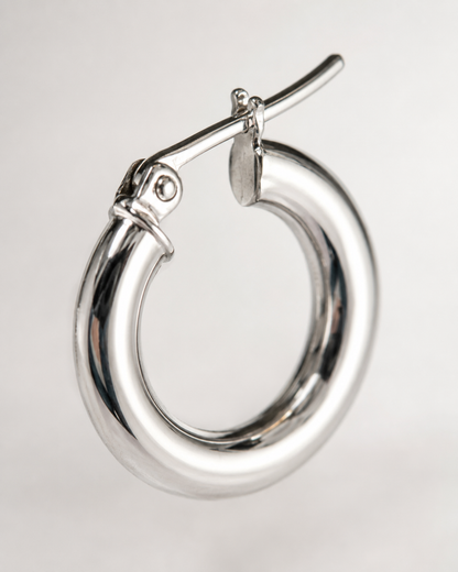 Aros de oro blanco | 18 Kilates