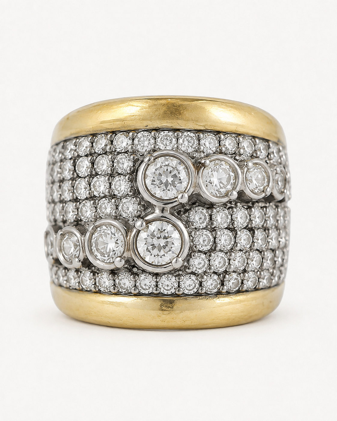 Anillo De plata y oro | Circonias